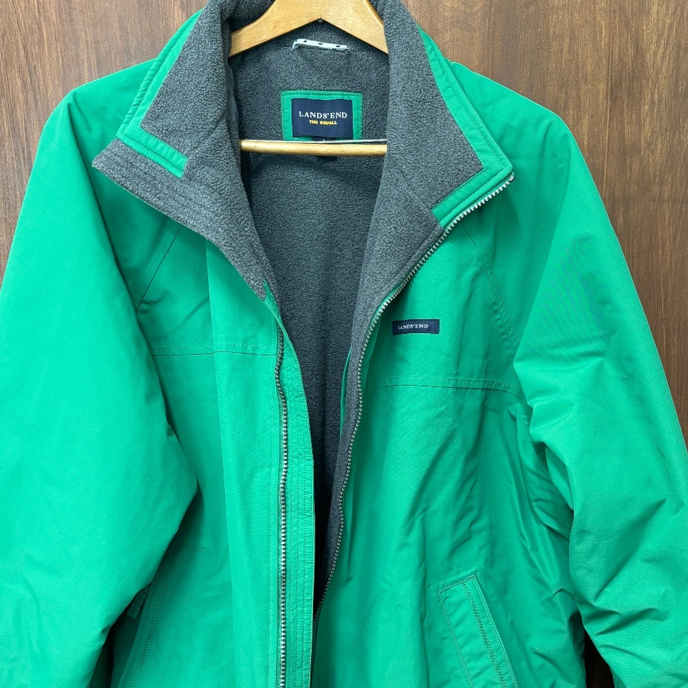 Lands End Mens sz L Fleece Outerwear Outdoors Office Casual Gorpcore Jacket